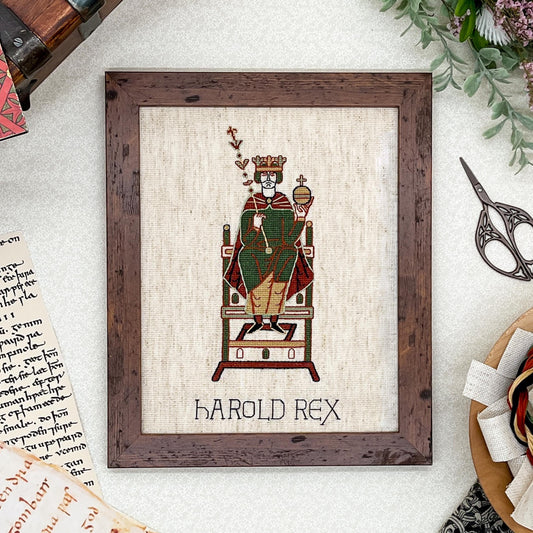 Bayeux Tapestry Cross Stitch Pattern: King Harold Godwinson | PDF Instant Download | Great for lovers of Medieval History and English Kings