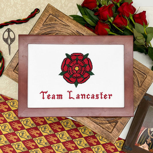 Team Lancaster Cross Stitch Pattern (small) | PDF Instant Download | Gift for lovers of History, Royal Family & Medieval Heraldry | Henry V