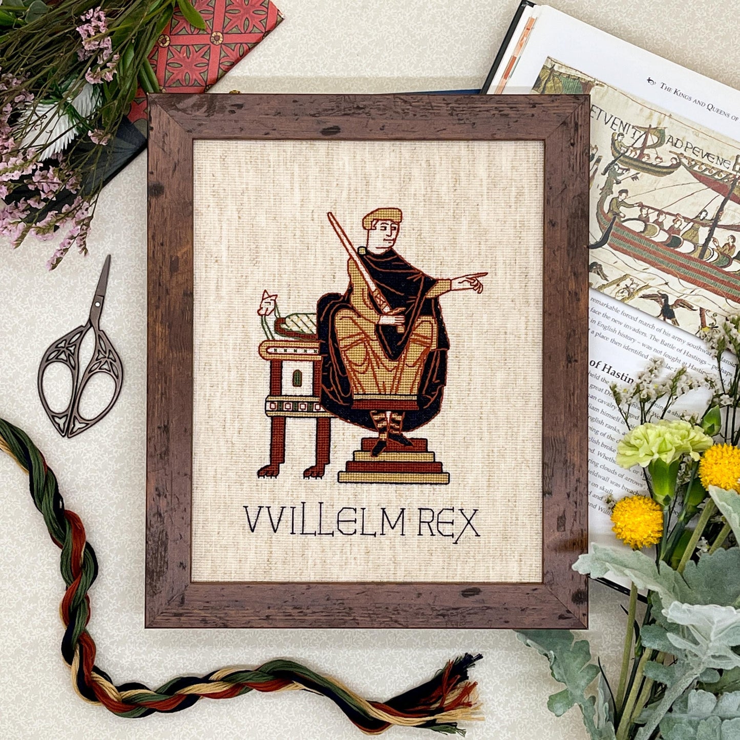 Bayeux Tapestry Cross Stitch Pattern: William the Conqueror | PDF Instant Download | Great for lovers of Medieval History and English Kings