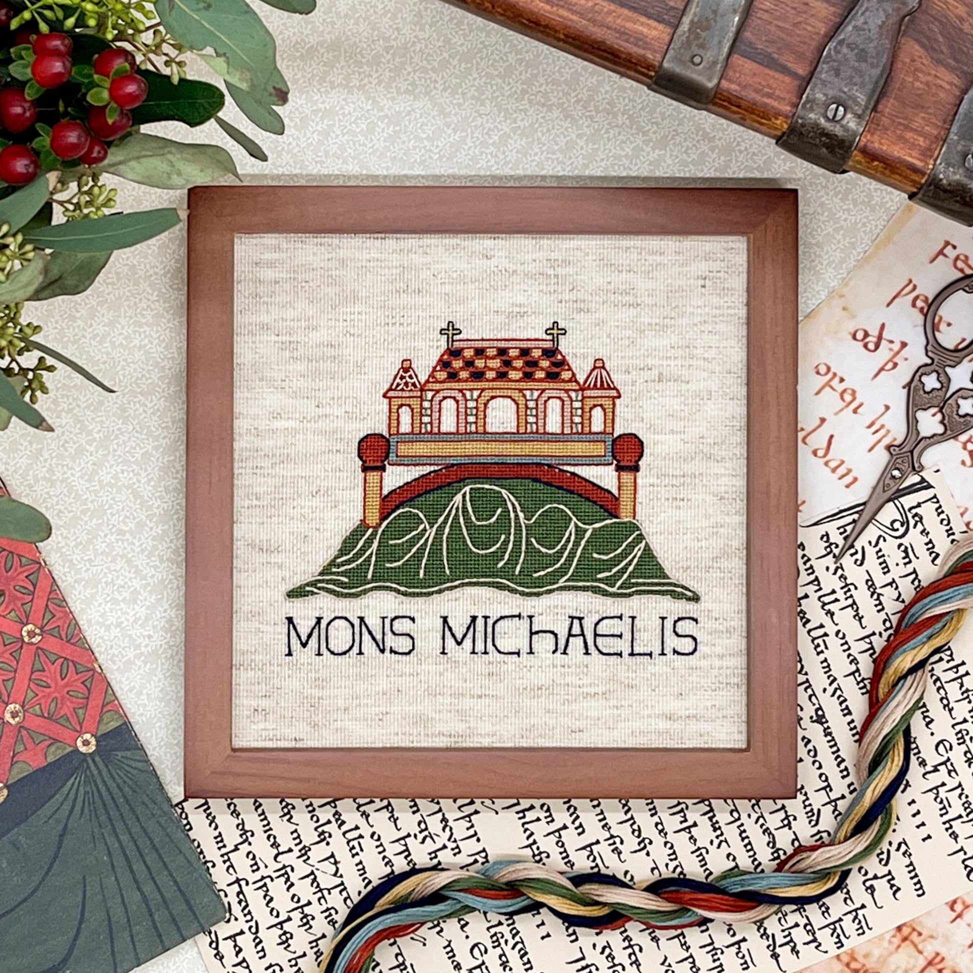 Bayeux Tapestry Cross Stitch Pattern: Mont-Saint-Michel Abbey | PDF Instant Download | For lovers of French History, and Medieval Art