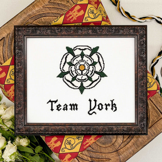 Team York Cross Stitch Pattern (small) | PDF Instant Download | Gift for Fans of History, Royal Family, Medieval Heraldry & Richard III