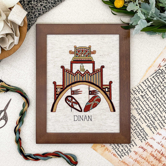 Bayeux Tapestry Cross Stitch Pattern: Fortification of Dinan, Brittany | PDF Instant Download | For Fans of Medieval France & Art History