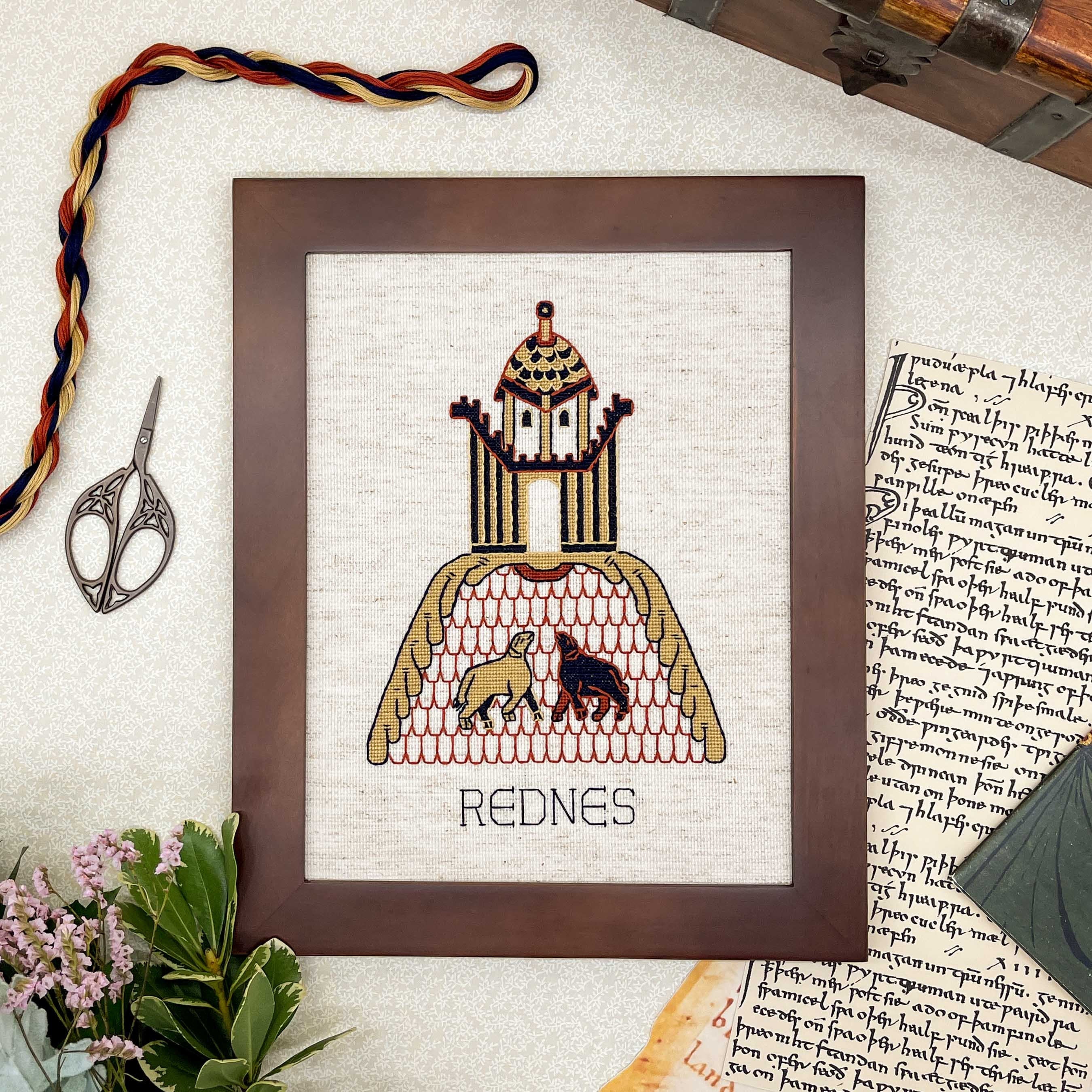 Bayeux Tapestry Cross Stitch Pattern: Fortification of Rennes, Brittan ...