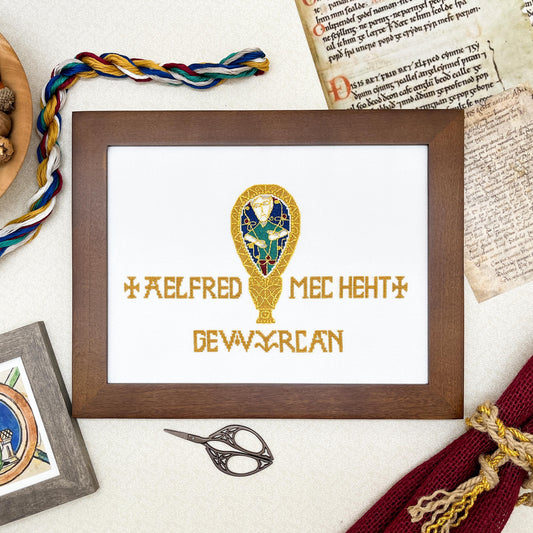 Alfred Jewel Cross Stitch Pattern | PDF Instant Download | Unique Gift for Lovers of Medieval Art History, Archeology, and Anglo-Saxon Kings