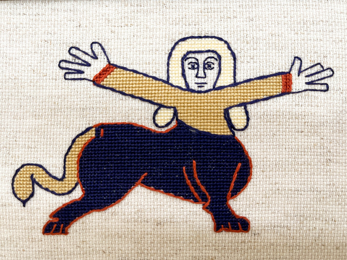 Bayeux Tapestry Cross Stitch Pattern: Centaur | PDF Instant Download | For Lovers of Medieval Art History & Mythological creatures