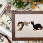 Bayeux Tapestry Cross Stitch Pattern: Goat and Tree | PDF Instant Download | Perfect for Lovers of Medieval Bestiaries and Art History