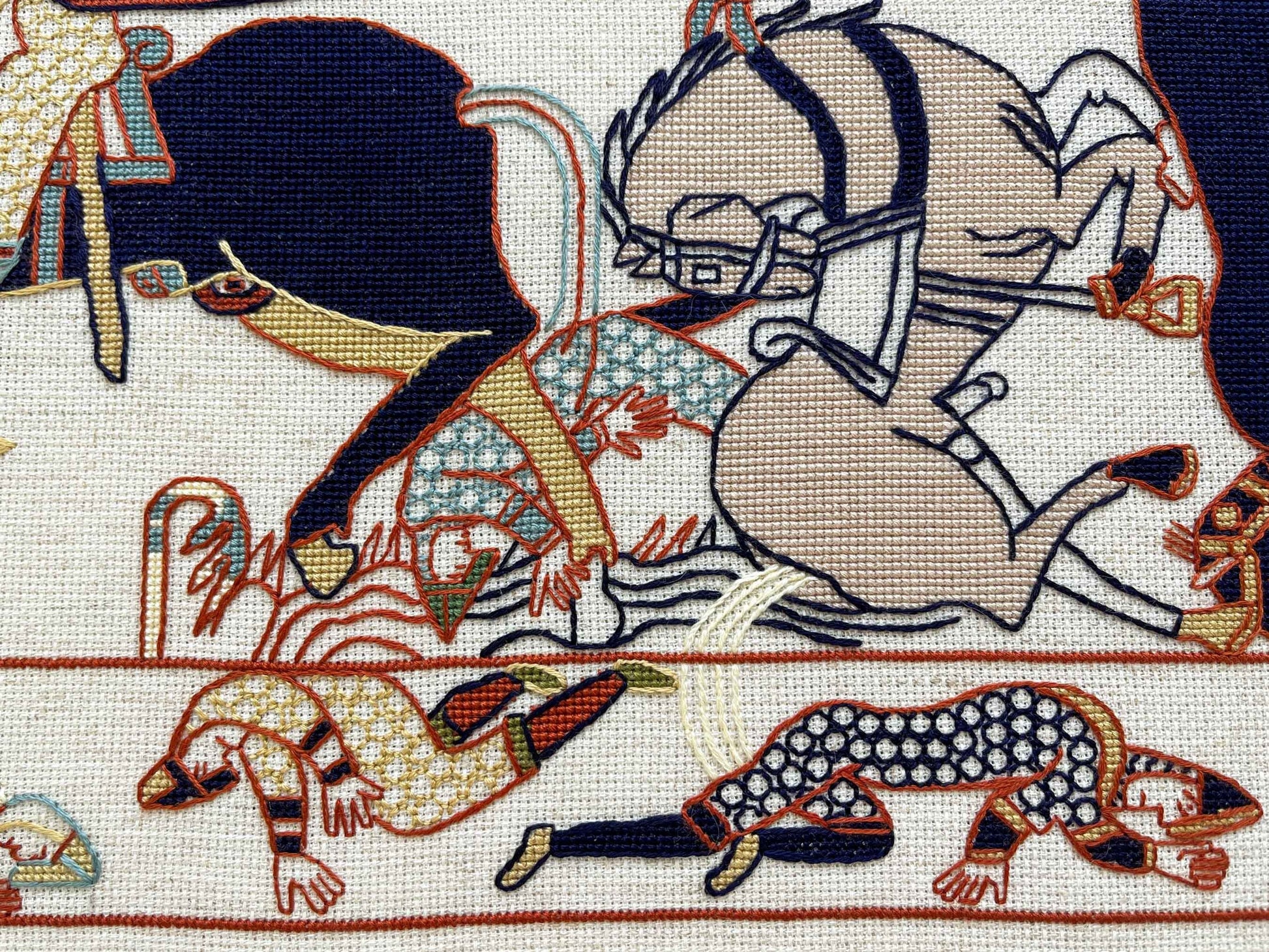 Bayeux Tapestry Cross Stitch Pattern: Battle of Hastings | PDF Instant Download | 1066 Norman Conquest For Fans of Medieval Art & History