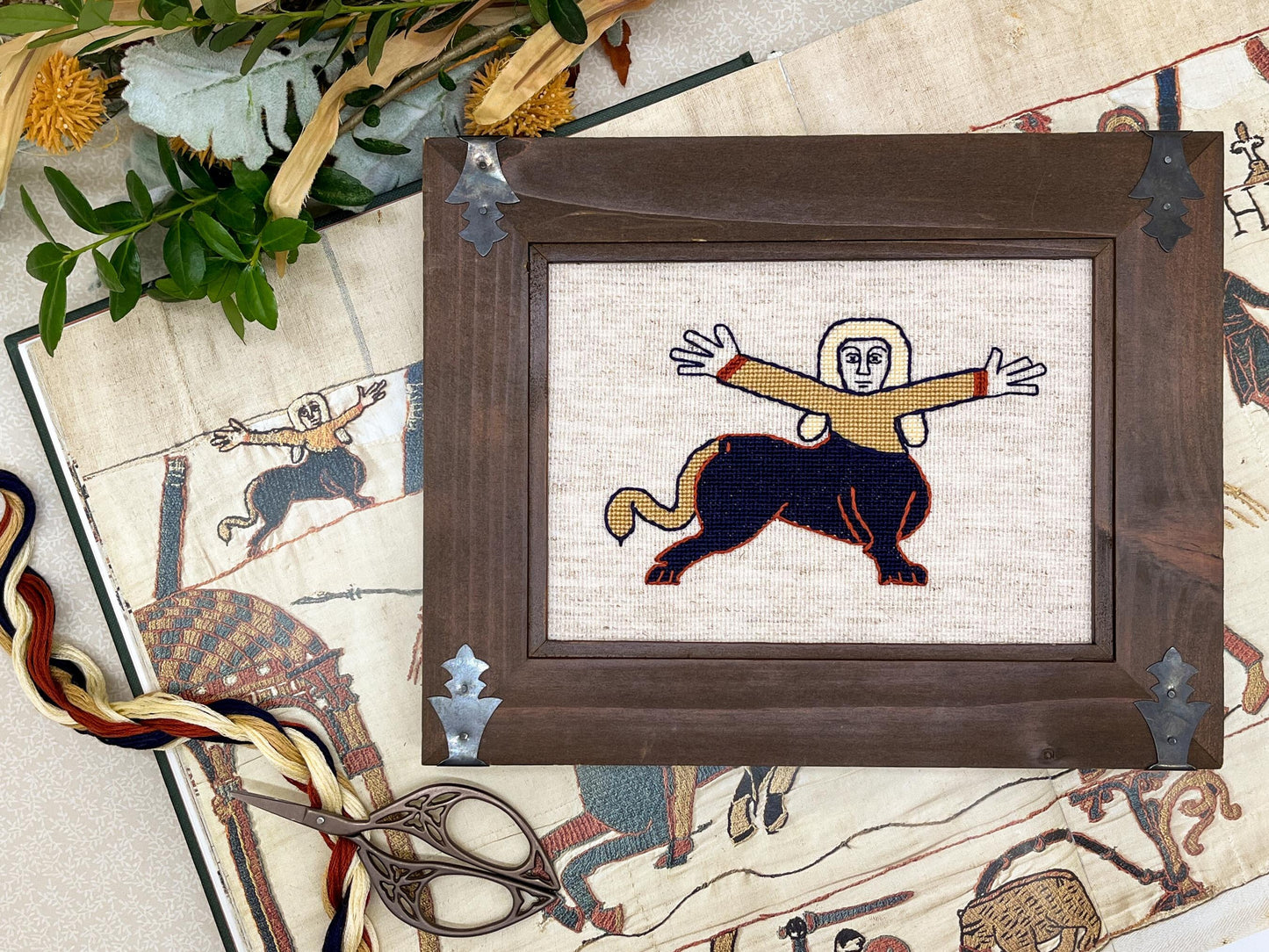 Bayeux Tapestry Cross Stitch Pattern: Centaur | PDF Instant Download | For Lovers of Medieval Art History & Mythological creatures