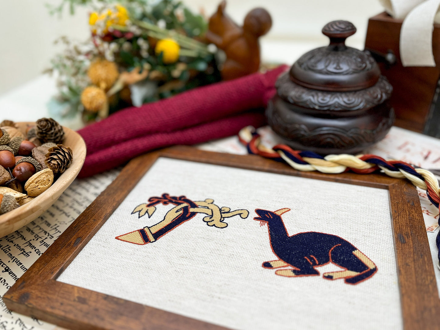 Bayeux Tapestry Cross Stitch Pattern: Goat and Tree | PDF Instant Download | Perfect for Lovers of Medieval Bestiaries and Art History