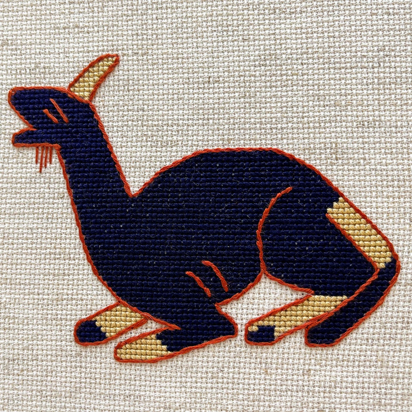 Bayeux Tapestry Cross Stitch Pattern: Goat and Tree | PDF Instant Download | Perfect for Lovers of Medieval Bestiaries and Art History