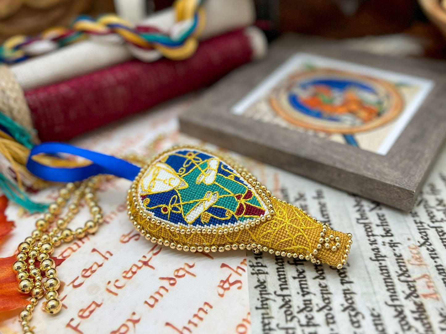 Alfred Jewel Ornament Cross Stitch Pattern | PDF Instant Download | For Lovers of Medieval Art History, Archeology, and Anglo-Saxon Kings