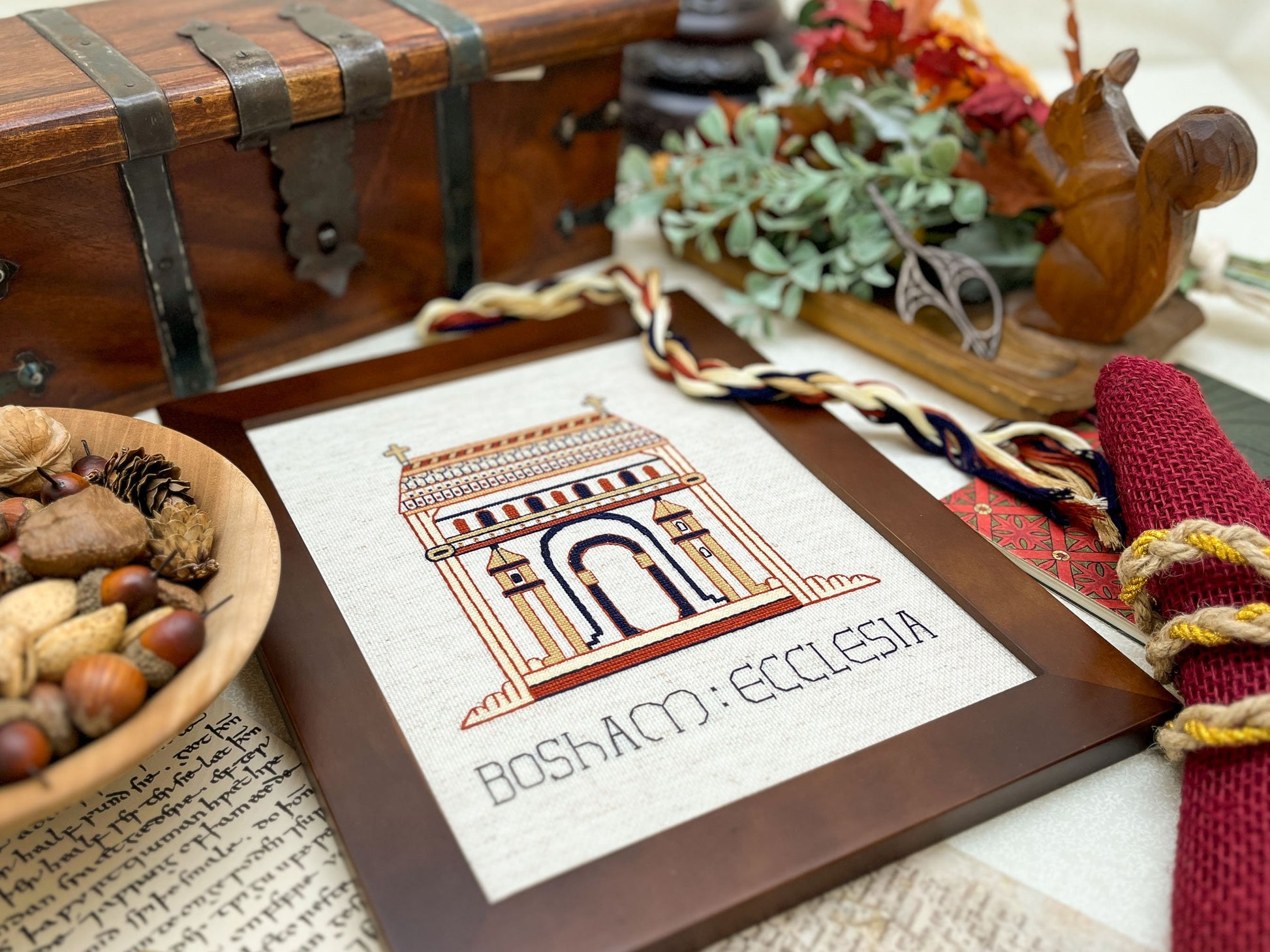 Bayeux Tapestry Cross Stitch Pattern Bosham Church | PDF Instant Download | For Lovers of Medieval Churches, English History & Religious Art