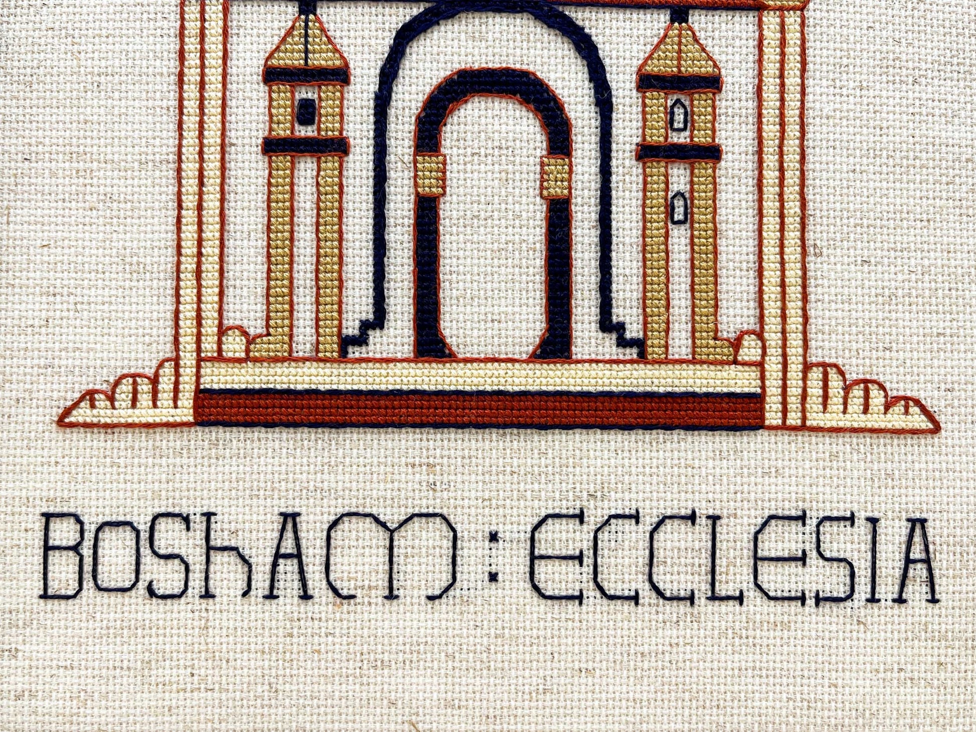 Bayeux Tapestry Cross Stitch Pattern Bosham Church | PDF Instant Download | For Lovers of Medieval Churches, English History & Religious Art