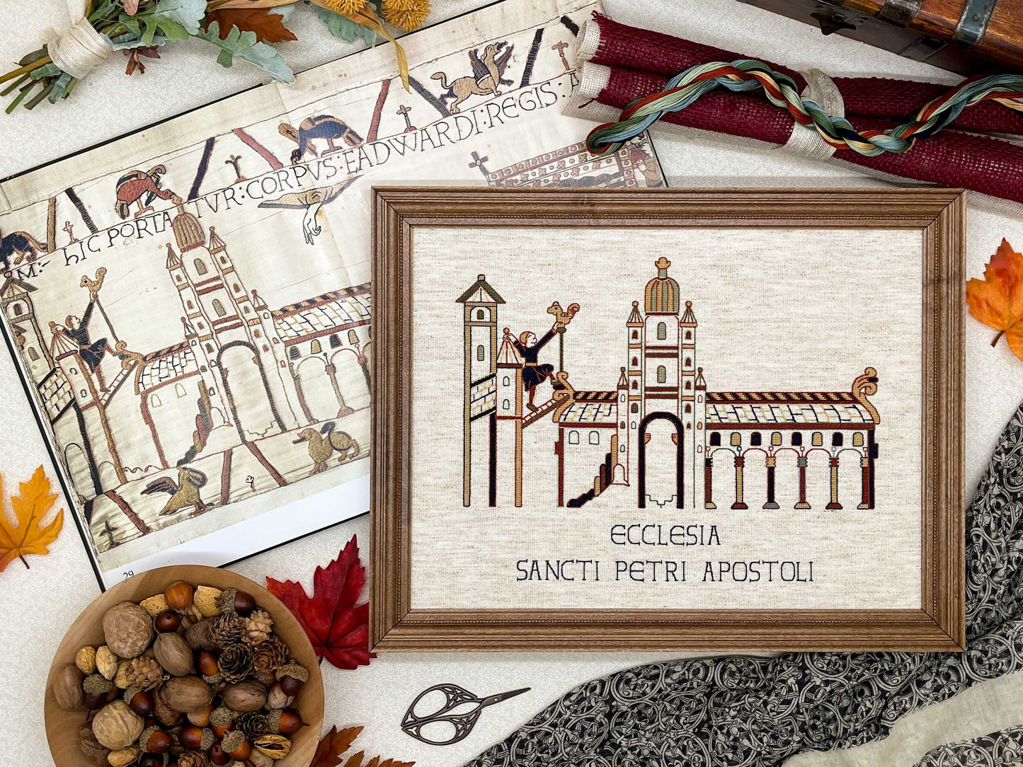 Bayeux Tapestry Westminster Abbey Cross Stitch Pattern | PDF Instant Download | For Lovers of Medieval English History and Religious Art