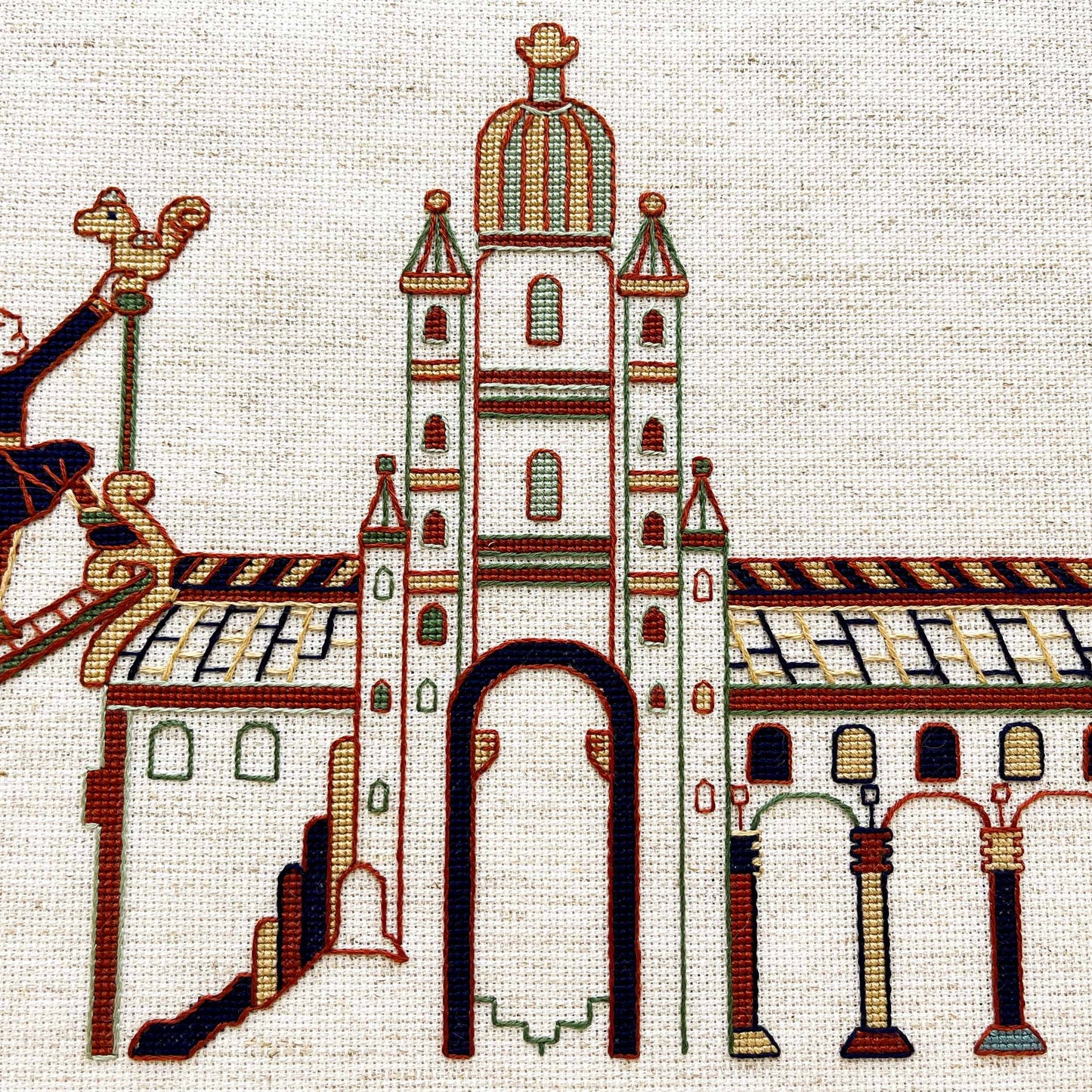 Bayeux Tapestry Westminster Abbey Cross Stitch Pattern | PDF Instant Download | For Lovers of Medieval English History and Religious Art