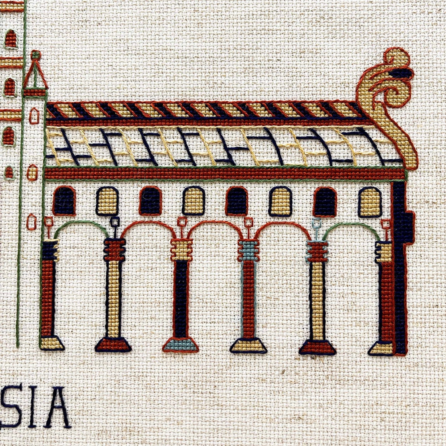 Bayeux Tapestry Westminster Abbey Cross Stitch Pattern | PDF Instant Download | For Lovers of Medieval English History and Religious Art