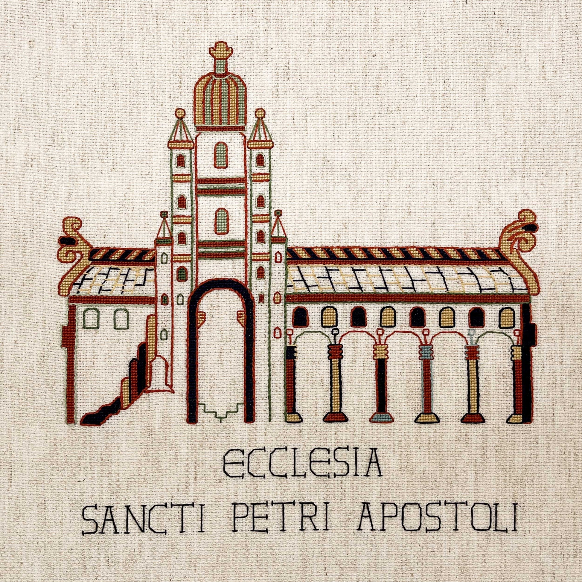 Three Churches of the Bayeux Tapestry Cross Stitch Pattern | PDF Instant Download | For Lovers of Medieval History & European Religious Art