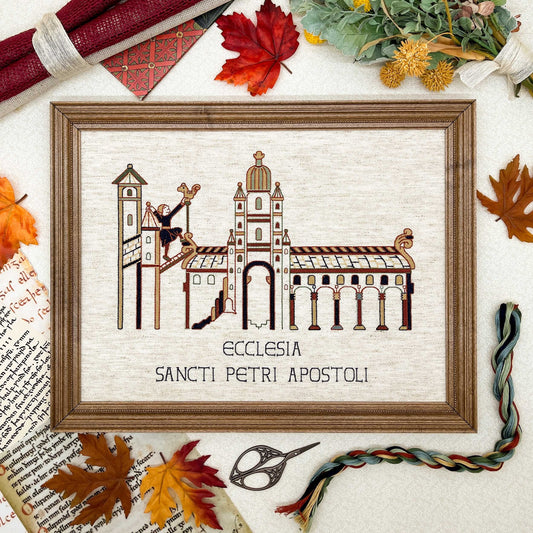 Bayeux Tapestry Westminster Abbey Cross Stitch Pattern | PDF Instant Download | For Lovers of Medieval English History and Religious Art