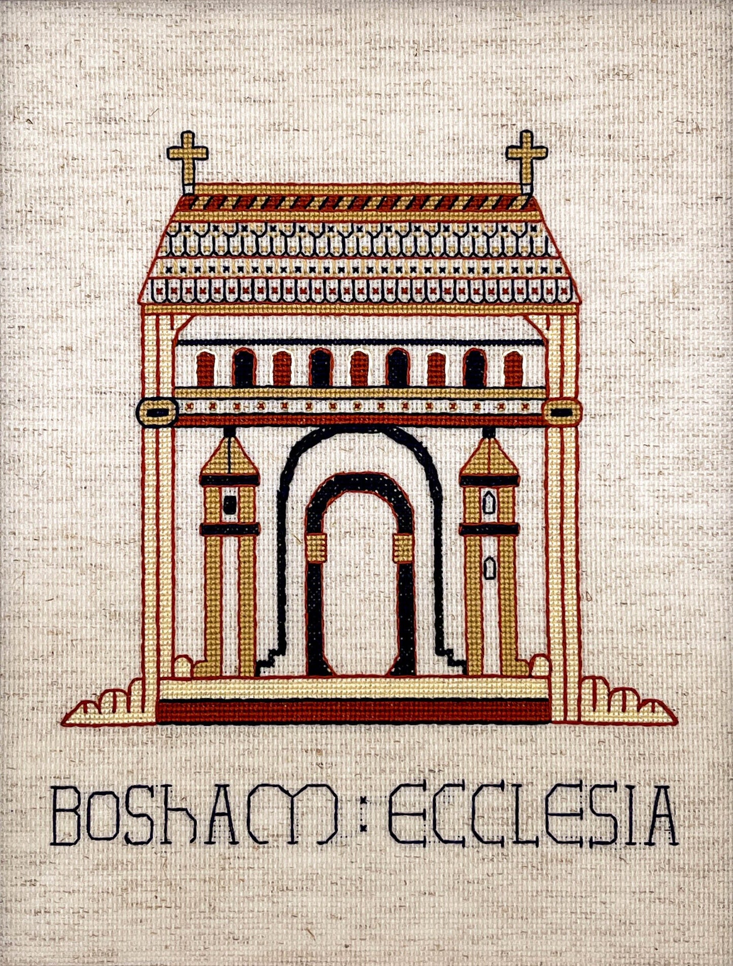 Three Churches of the Bayeux Tapestry Cross Stitch Pattern | PDF Instant Download | For Lovers of Medieval History & European Religious Art